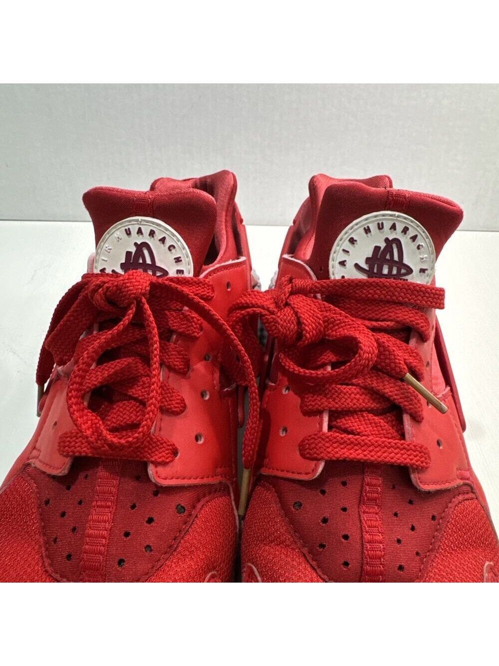 Nike Air Huarache Run University Red Athletic Shoes Men's Size 9 No Insoles - Picture 3 of 11